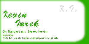 kevin imrek business card